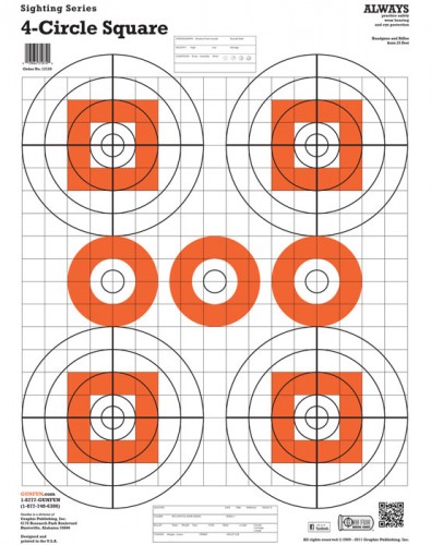 4 circle square 14060 gunfun shooting targets