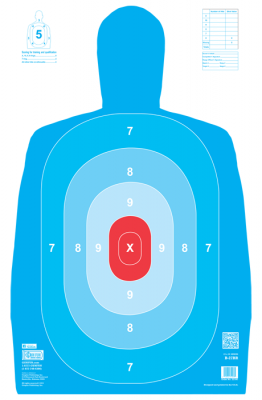 B27E Blue/Red/White (22180) | GunFun Shooting Targets