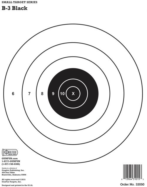 B-3 Black (32050) | GunFun Targets Inc.