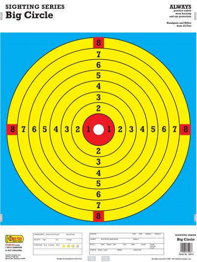 big circle 12070 gunfun shooting targets