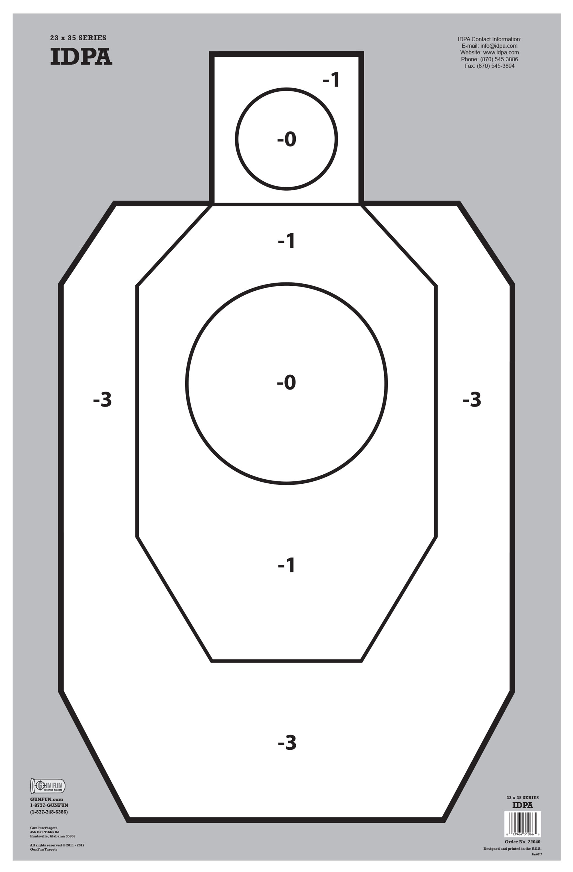 IDPA Targets Qty 50 Paper Pistol Rifle Range 