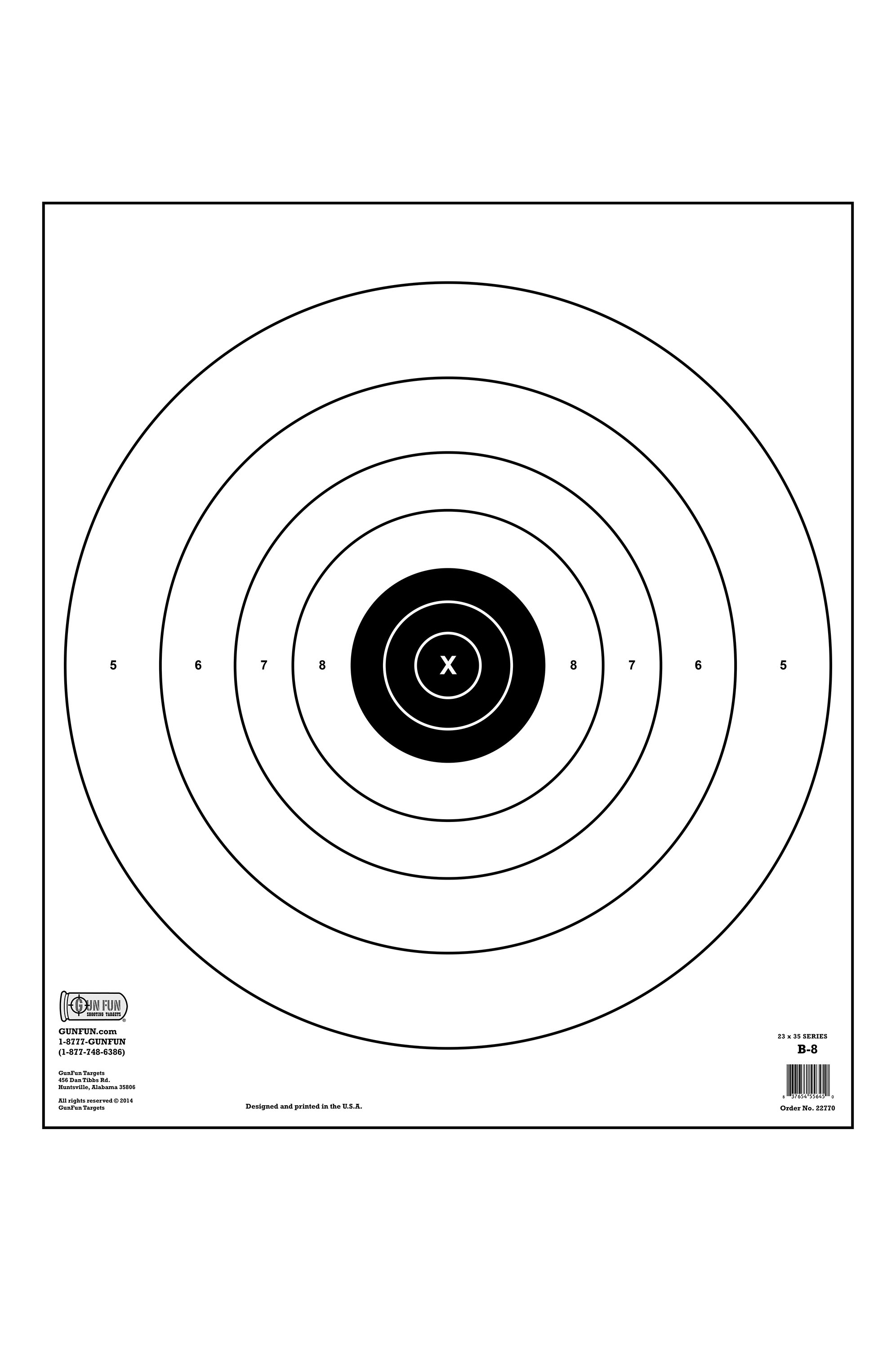 B8 (22770) GunFun Shooting Targets