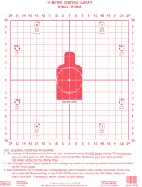 M16 A2 & A4 Zeroing Target Red (32110) | GunFun Shooting Targets
