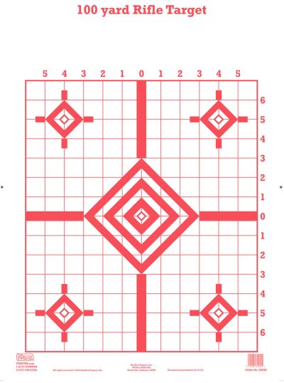 100 yd rifle target 82030 gunfun shooting targets