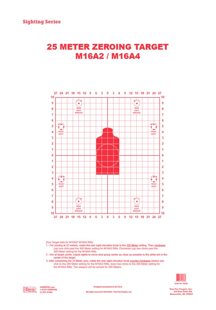 100 Yd Rifle Target (82030) | GunFun Targets Inc.