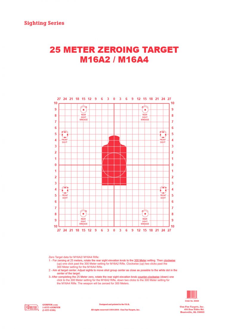 100 Yd Rifle Target 82030 Gunfun Targets Inc