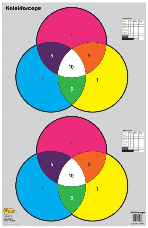 B27E Black/Orange/White (23050) GunFun Shooting Targets