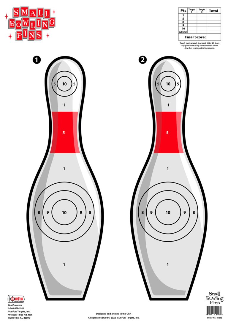 Small Bowling Pins (81010) GunFun Targets Inc.