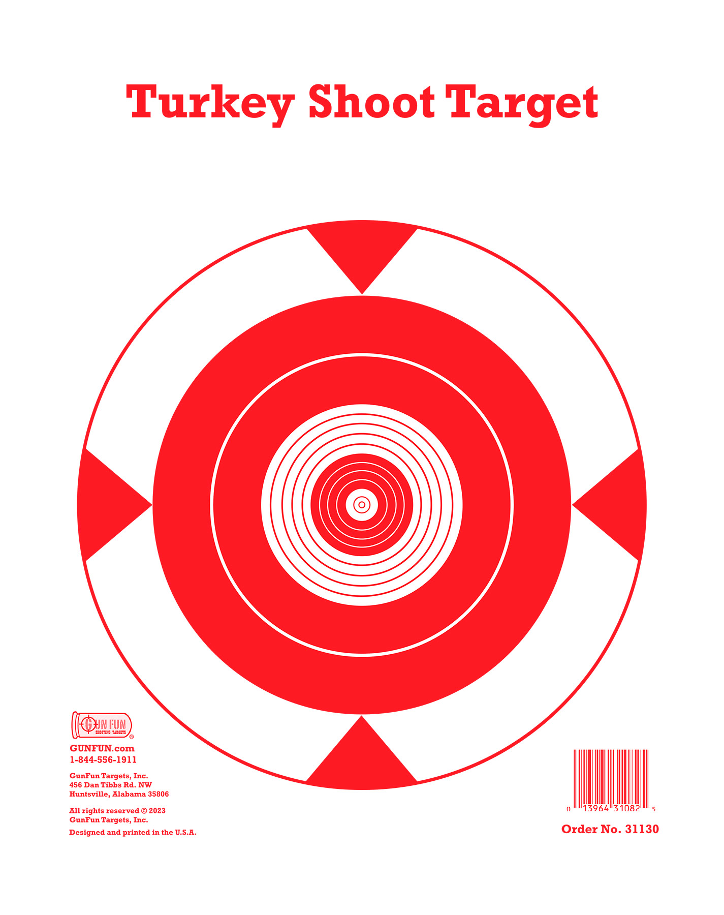 Turkey Target (31130) | GunFun Targets Inc.