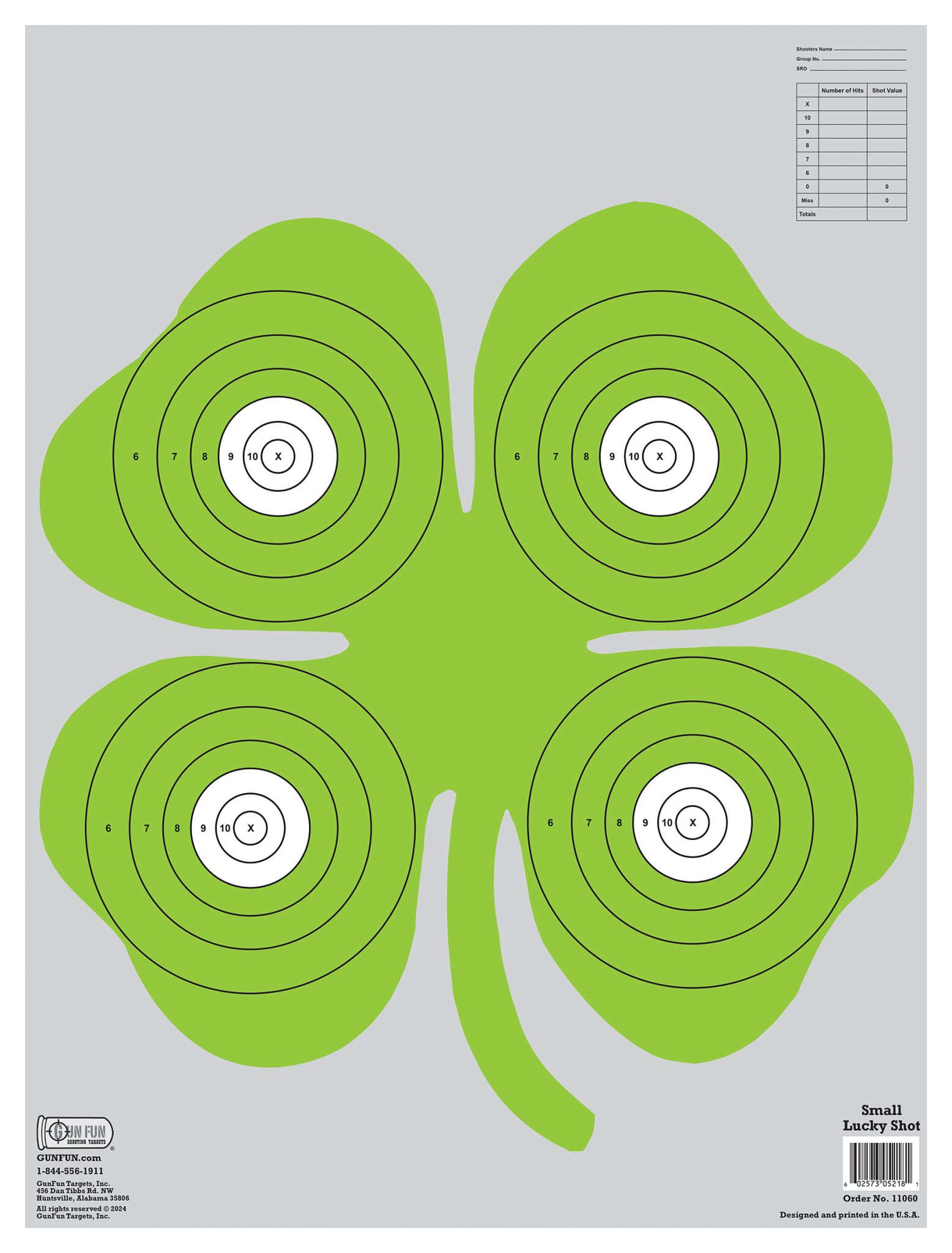 Small Lucky Shot (11060) | GunFun Shooting Targets, Inc.