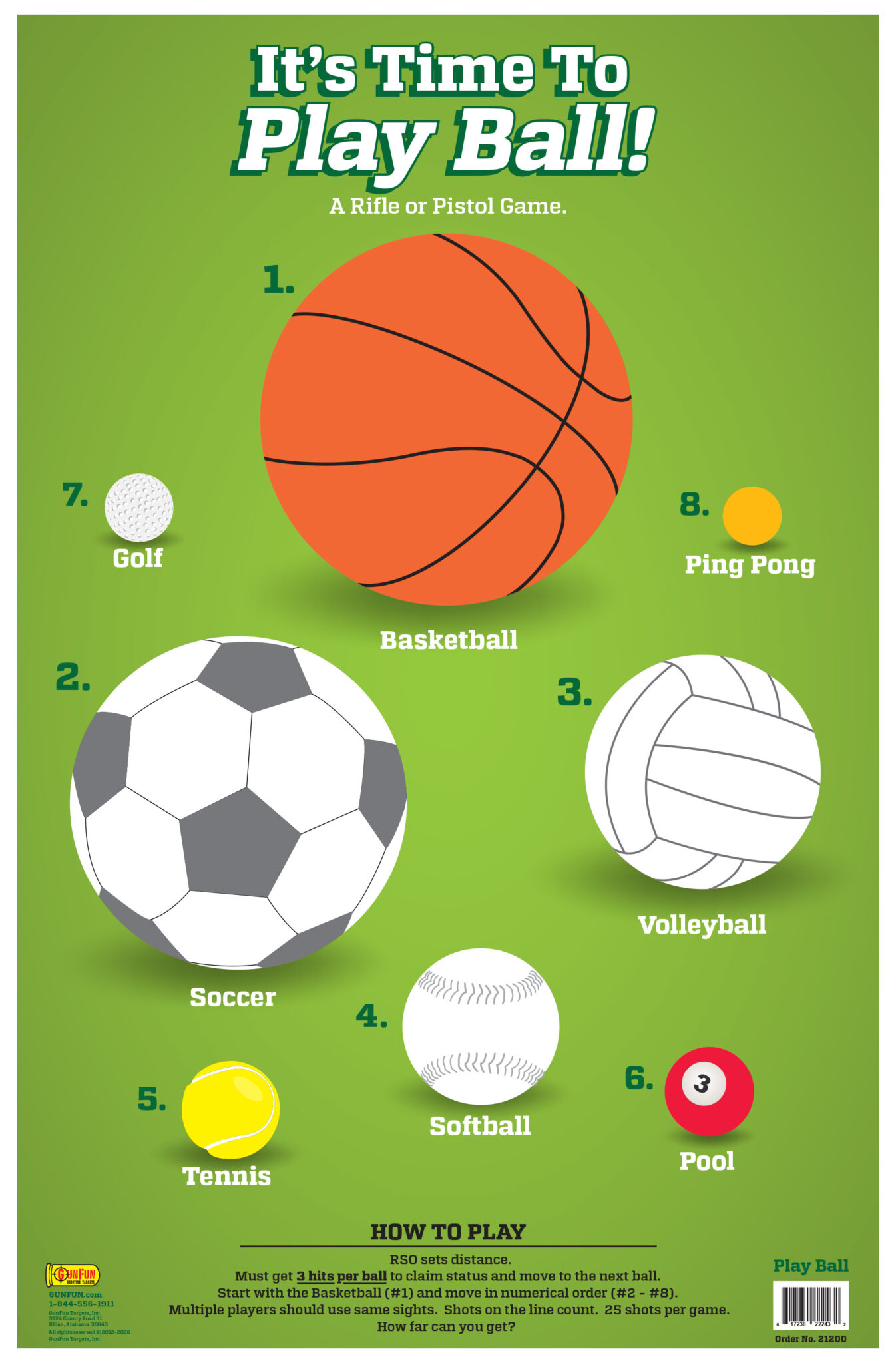 Play Ball (21200) | GunFun Shooting Targets, Inc.