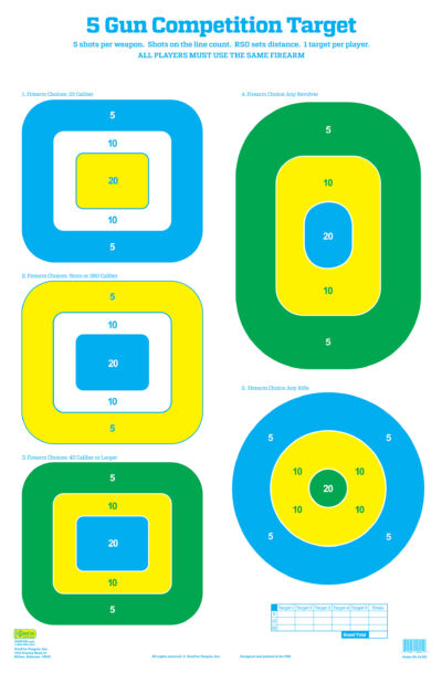 5 Gun Competition Target (21220)